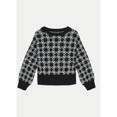 Guess Sweter J4BR04 Z3K10 Czarny Relaxed Fit 7Y Czarny Dziewczynka Guess Sweter J4BR04 Z3K10 Czarny Relaxed Fit 7Y Czarny Dziewczynka