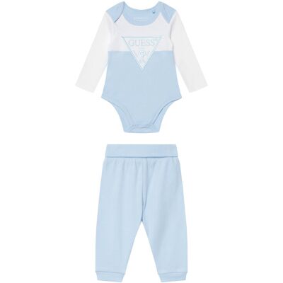 Guess Komplet body i spodnie H6YG04 4K4125 Niebieski jasny 0_3M Niebieski jasny Chłopiec Guess Komplet body i spodnie H6YG04 4K4125 Niebieski jasny 0_3M Niebieski jasny Chłopiec
