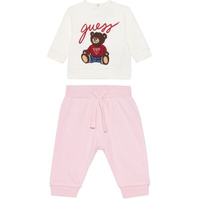 Guess Dres H5YI00 KAX74 Biały Regular Fit 3_6M Biały Unisex Dziecko Guess Dres H5YI00 KAX74 Biały Regular Fit 3_6M Biały Unisex Dziecko