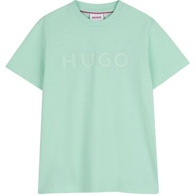 HUGO T-Shirt G01014 S Zielony Regular Fit 12Y Zielony Chłopiec HUGO T-Shirt G01014 S Zielony Regular Fit 12Y Zielony Chłopiec