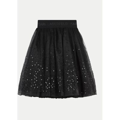 Karl Lagerfeld Kids Spódnica tiulowa Z30199 D Czarny Regular Fit 14 Czarny Dziewczynka Karl Lagerfeld Kids Spódnica tiulowa Z30199 D Czarny Regular Fit 14 Czarny Dziewczynka