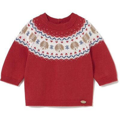 Mayoral Sweter 2336 Czerwony Regular Fit 4_6M Czerwony Chłopiec Mayoral Sweter 2336 Czerwony Regular Fit 4_6M Czerwony Chłopiec
