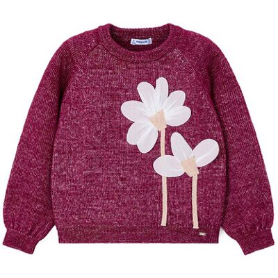 Mayoral Sweter 4308 Czerwony Regular Fit 8 Czerwony Dziewczynka Mayoral Sweter 4308 Czerwony Regular Fit 8 Czerwony Dziewczynka