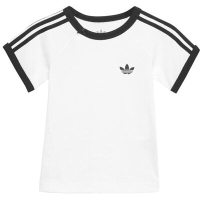 Adidas T-Shirt 3-Stripe KR3715 Biały Regular Fit 9_12M Biały Unisex Dziecko Adidas T-Shirt 3-Stripe KR3715 Biały Regular Fit 9_12M Biały Unisex Dziecko