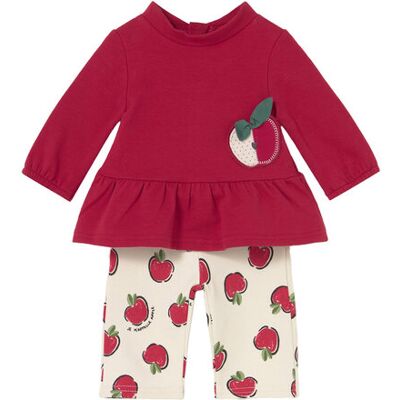 Mayoral Komplet bluzka i legginsy 2634 Czerwony Regular Fit 2_4M Czerwony Dziewczynka Mayoral Komplet bluzka i legginsy 2634 Czerwony Regular Fit 2_4M Czerwony Dziewczynka