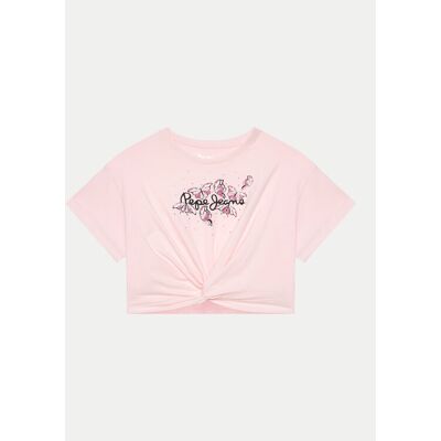 Pepe Jeans T-Shirt Quindara PG503076 Różowy Regular Fit 12Y Różowy Dziewczynka Pepe Jeans T-Shirt Quindara PG503076 Różowy Regular Fit 12Y Różowy Dziewczynka
