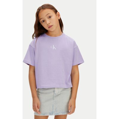Calvin Klein Jeans T-Shirt LVCKSJA16G Fioletowy Boxy Fit 10 Fioletowy Unisex Dziecko Calvin Klein Jeans T-Shirt LVCKSJA16G Fioletowy Boxy Fit 10 Fioletowy Unisex Dziecko