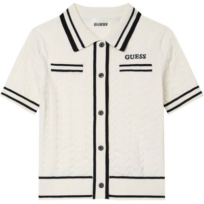 Guess Sweter J6RR16 Z4652 Biały Regular Fit 12Y Biały Dziewczynka Guess Sweter J6RR16 Z4652 Biały Regular Fit 12Y Biały Dziewczynka