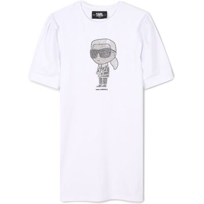 Karl Lagerfeld Kids Sukienka codzienna Z30458 M Biały Regular Fit 3 Biały Dziewczynka Karl Lagerfeld Kids Sukienka codzienna Z30458 M Biały Regular Fit 3 Biały Dziewczynka