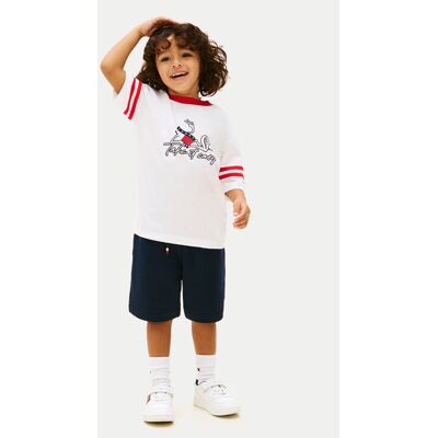 Tommy Hilfiger Komplet t-shirt i spodenki Wavy Flag KB0KB10410 Kolorowy Regular Fit 4Y Kolorowy Chłopiec Tommy Hilfiger Komplet t-shirt i spodenki Wavy Flag KB0KB10410 Kolorowy Regular Fit 4Y Kolorowy Chłopiec