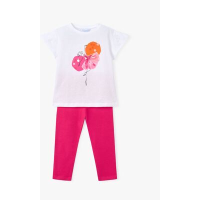 Mayoral Komplet top i legginsy 3726 Biały Regular Fit 5Y Biały Dziewczynka Mayoral Komplet top i legginsy 3726 Biały Regular Fit 5Y Biały Dziewczynka