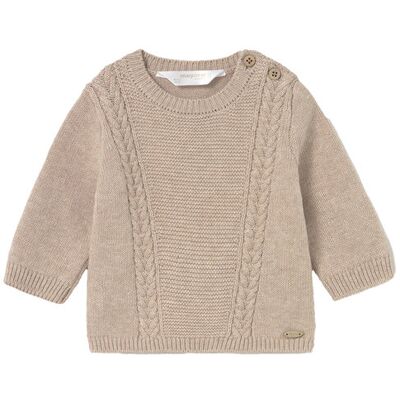 Mayoral Sweter 2334 Beżowy Regular Fit 1_2M Beżowy Chłopiec Mayoral Sweter 2334 Beżowy Regular Fit 1_2M Beżowy Chłopiec