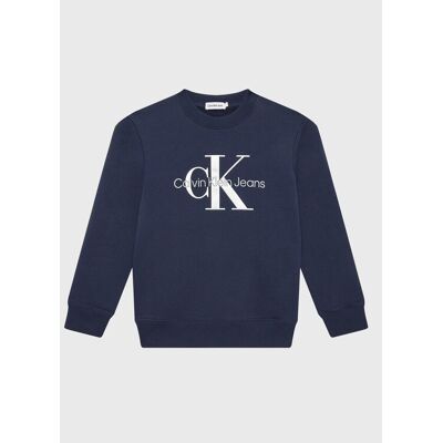 Calvin Klein Jeans Bluza Monogram Logo IU0IU00265 Granatowy Regular Fit 6 Granatowy Unisex Dziecko Calvin Klein Jeans Bluza Monogram Logo IU0IU00265 Granatowy Regular Fit 6 Granatowy Unisex Dziecko