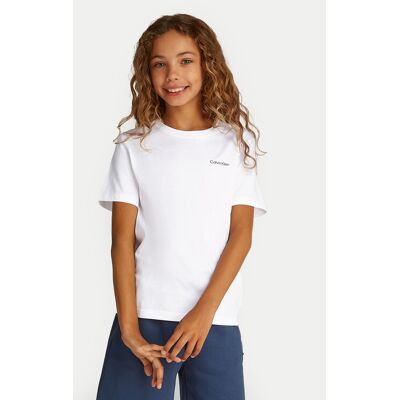 Calvin Klein Jeans T-Shirt IU0IU00683 Biały Regular Fit 8 Biały Unisex Dziecko Calvin Klein Jeans T-Shirt IU0IU00683 Biały Regular Fit 8 Biały Unisex Dziecko
