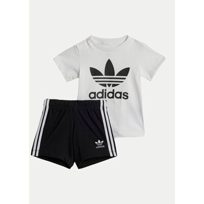 Adidas Komplet t-shirt i spodenki JE0521 Czarny Regular Fit 6_9M Czarny Unisex Dziecko Adidas Komplet t-shirt i spodenki JE0521 Czarny Regular Fit 6_9M Czarny Unisex Dziecko