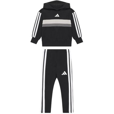 Adidas Komplet bluza i legginsy Seasonal Essentials Tiberio 3-Stripes JI6218 Czarny Slim Fit 6_7Y Czarny Dziewczynka Adidas Komplet bluza i legginsy Seasonal Essentials Tiberio 3-Stripes JI6218 Czarny Slim Fit 6_7Y Czarny Dziewczynka