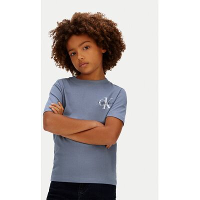 Calvin Klein Jeans T-Shirt Chest Monologo LV1CKSJA32 Niebieski Regular Fit 16 Niebieski Unisex Dziecko Calvin Klein Jeans T-Shirt Chest Monologo LV1CKSJA32 Niebieski Regular Fit 16 Niebieski Unisex Dziecko