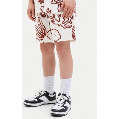 Jack & Jones Junior Szorty materiałowe 12277599 Écru Relaxed Fit 176 Kremowy Chłopiec Jack & Jones Junior Szorty materiałowe 12277599 Écru Relaxed Fit 176 Kremowy Chłopiec