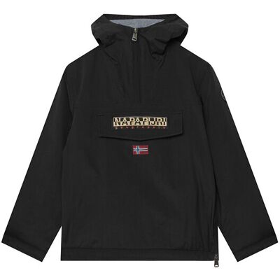 Napapijri Kurtka anorak Rainforest NP0A4HHK Czarny Regular Fit 14Y Czarny Chłopiec Napapijri Kurtka anorak Rainforest NP0A4HHK Czarny Regular Fit 14Y Czarny Chłopiec