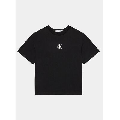 Calvin Klein Jeans T-Shirt IG0IG02136 Czarny Boxy Fit 12 Czarny Dziewczynka Calvin Klein Jeans T-Shirt IG0IG02136 Czarny Boxy Fit 12 Czarny Dziewczynka