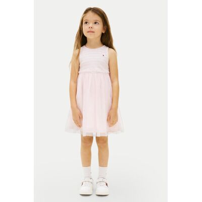 Tommy Hilfiger Sukienka letnia KG0KG09156 Różowy jasny Regular Fit 4 Różowy jasny Dziewczynka Tommy Hilfiger Sukienka letnia KG0KG09156 Różowy jasny Regular Fit 4 Różowy jasny Dziewczynka