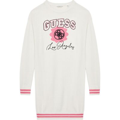 Guess Sukienka dzianinowa J5YK09 Z3OF0 Biały Regular Fit 14 Biały Dziewczynka Guess Sukienka dzianinowa J5YK09 Z3OF0 Biały Regular Fit 14 Biały Dziewczynka