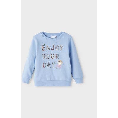 NAME IT Bluza 13207313 Błękitny Regular Fit 92 Niebieski jasny Dziewczynka NAME IT Bluza 13207313 Błękitny Regular Fit 92 Niebieski jasny Dziewczynka