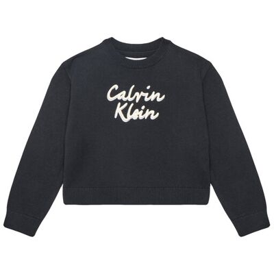 Calvin Klein Jeans Sweter IG0IG02971 M Czarny Regular Fit 6 Czarny Dziewczynka Calvin Klein Jeans Sweter IG0IG02971 M Czarny Regular Fit 6 Czarny Dziewczynka