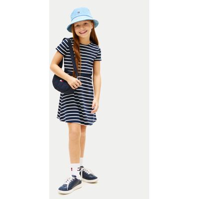 Tommy Hilfiger Sukienka codzienna KG0KG09149 Granatowy Regular Fit 14Y Granatowy Dziewczynka Tommy Hilfiger Sukienka codzienna KG0KG09149 Granatowy Regular Fit 14Y Granatowy Dziewczynka