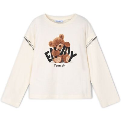Mayoral Bluzka 4012 Écru Regular Fit 9Y Kremowy Dziewczynka Mayoral Bluzka 4012 Écru Regular Fit 9Y Kremowy Dziewczynka