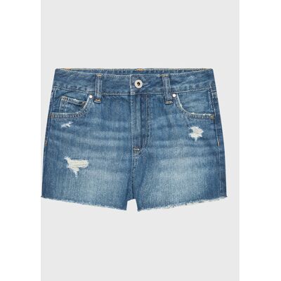 Pepe Jeans Szorty jeansowe Patty Short PG800783MR1 Niebieski Regular Fit 16 Niebieski Dziewczynka Pepe Jeans Szorty jeansowe Patty Short PG800783MR1 Niebieski Regular Fit 16 Niebieski Dziewczynka