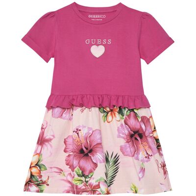 Guess Sukienka codzienna K6GK01 K6YW4 Różowy Regular Fit 2Y Różowy Dziewczynka Guess Sukienka codzienna K6GK01 K6YW4 Różowy Regular Fit 2Y Różowy Dziewczynka