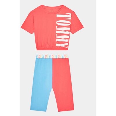 Tommy Hilfiger Piżama UG0UG00631 Różowy Regular Fit 12_14 Różowy Dziewczynka Tommy Hilfiger Piżama UG0UG00631 Różowy Regular Fit 12_14 Różowy Dziewczynka