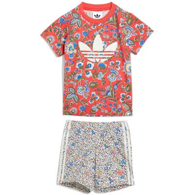 Adidas Komplet t-shirt i spodenki Liberty London JY3016 Czerwony Regular Fit 6_9M Czerwony Dziewczynka Adidas Komplet t-shirt i spodenki Liberty London JY3016 Czerwony Regular Fit 6_9M Czerwony Dziewczynka