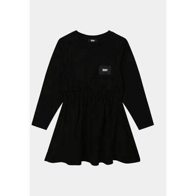 DKNY Sukienka codzienna D32895 D Czarny Regular Fit 14 Czarny Dziewczynka DKNY Sukienka codzienna D32895 D Czarny Regular Fit 14 Czarny Dziewczynka