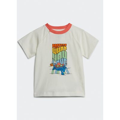 Adidas T-Shirt Graphic Print T-Shirt IB8607 Biały Regular Fit 18_24M Biały Unisex Dziecko Adidas T-Shirt Graphic Print T-Shirt IB8607 Biały Regular Fit 18_24M Biały Unisex Dziecko