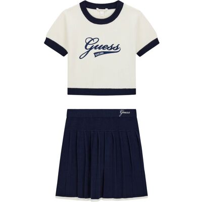 Guess Komplet bluzka i spódnica J6YG02 Z0829 Kremowy Regular Fit 14Y Kremowy Dziewczynka Guess Komplet bluzka i spódnica J6YG02 Z0829 Kremowy Regular Fit 14Y Kremowy Dziewczynka