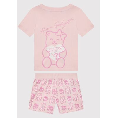 Guess Piżama H1BT07 K8HM0 Różowy Regular Fit 3_6M Różowy Dziewczynka Guess Piżama H1BT07 K8HM0 Różowy Regular Fit 3_6M Różowy Dziewczynka