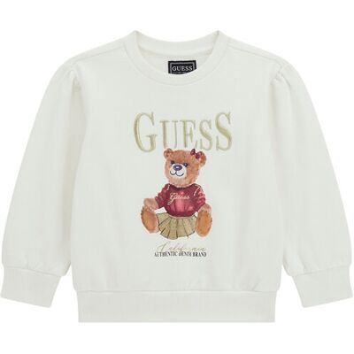 Guess Bluza K5BQ00 KAX74 Écru Regular Fit 3_6M Kremowy Dziewczynka Guess Bluza K5BQ00 KAX74 Écru Regular Fit 3_6M Kremowy Dziewczynka