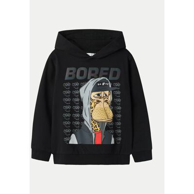 NAME IT Bluza 13238528 Czarny Standard Fit 122_128 Czarny Chłopiec NAME IT Bluza 13238528 Czarny Standard Fit 122_128 Czarny Chłopiec