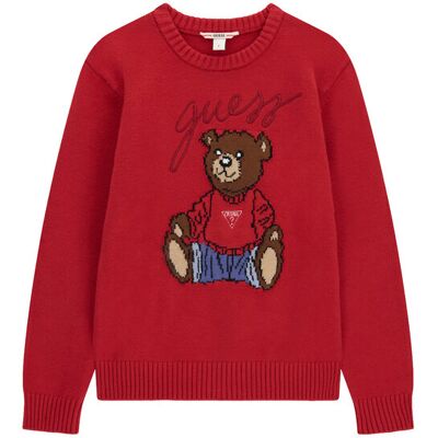 Guess Sweter H6BR01 Z1336 Czerwony Regular Fit 14Y Czerwony Unisex Dziecko Guess Sweter H6BR01 Z1336 Czerwony Regular Fit 14Y Czerwony Unisex Dziecko