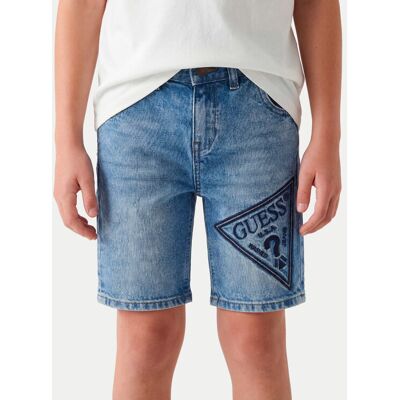 Guess Szorty jeansowe L6GD18 D41E0 Niebieski Regular Fit 12Y Niebieski Chłopiec Guess Szorty jeansowe L6GD18 D41E0 Niebieski Regular Fit 12Y Niebieski Chłopiec