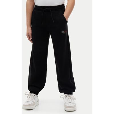 Tommy Hilfiger Spodnie dresowe KG0KG09531 Czarny Regular Fit 12Y Czarny Dziewczynka Tommy Hilfiger Spodnie dresowe KG0KG09531 Czarny Regular Fit 12Y Czarny Dziewczynka