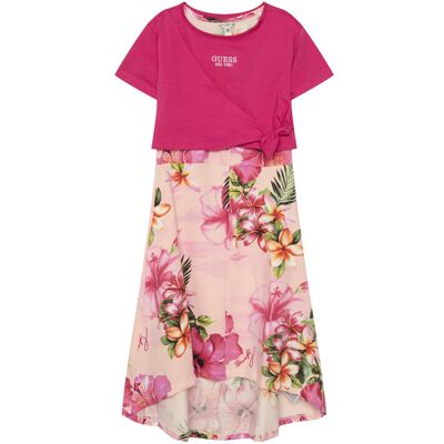 Guess Sukienka codzienna J6GK15 K6YW4 Różowy ciemny Regular Fit 12Y Różowy ciemny Dziewczynka Guess Sukienka codzienna J6GK15 K6YW4 Różowy ciemny Regular Fit 12Y Różowy ciemny Dziewczynka