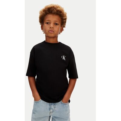 Calvin Klein Jeans T-Shirt Bridge LVCKSJA05B Czarny Regular Fit 12 Czarny Unisex Dziecko Calvin Klein Jeans T-Shirt Bridge LVCKSJA05B Czarny Regular Fit 12 Czarny Unisex Dziecko