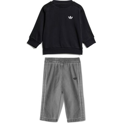 Adidas Dres Denim Crew JY3545 Czarny Regular Fit 6_9M Czarny Unisex Dziecko Adidas Dres Denim Crew JY3545 Czarny Regular Fit 6_9M Czarny Unisex Dziecko