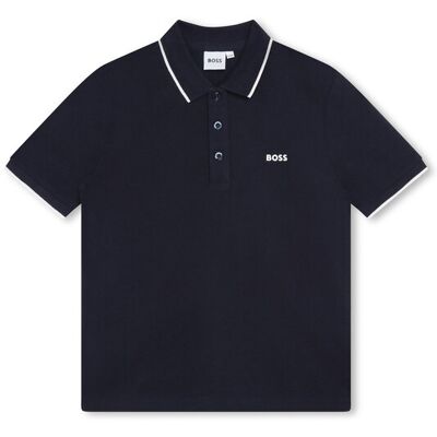 Boss Polo J25P26 S Granatowy Regular Fit 12Y Granatowy Chłopiec Boss Polo J25P26 S Granatowy Regular Fit 12Y Granatowy Chłopiec