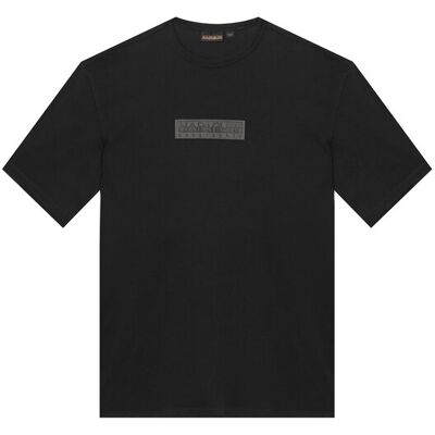 Napapijri T-Shirt S-New Box Logo NP0A4IFY Czarny Loose Fit 10Y Czarny Chłopiec Napapijri T-Shirt S-New Box Logo NP0A4IFY Czarny Loose Fit 10Y Czarny Chłopiec