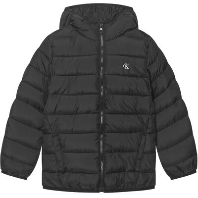Calvin Klein Jeans Kurtka przejściowa Ck Monogram LVCKTJM15B Czarny Regular Fit 16Y Czarny Chłopiec Calvin Klein Jeans Kurtka przejściowa Ck Monogram LVCKTJM15B Czarny Regular Fit 16Y Czarny Chłopiec