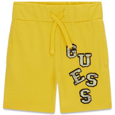 Guess Szorty sportowe N6GD02 KA6R4 Żółty Regular Fit 6_9M Żółty Chłopiec Guess Szorty sportowe N6GD02 KA6R4 Żółty Regular Fit 6_9M Żółty Chłopiec